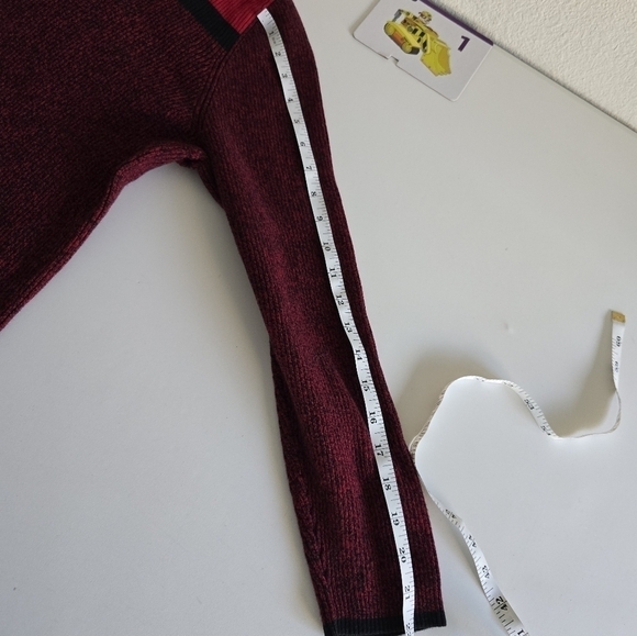 Karen Scott Sweater Womens Sz L Contrast Varsity Striped V-Neck Colorful - Picture 8 of 9